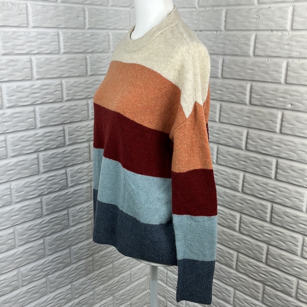 MADEWELL Crofton Oversized Striped Pullover Sweater in Coziest Yarn Size XXS - Picture 4 of 10